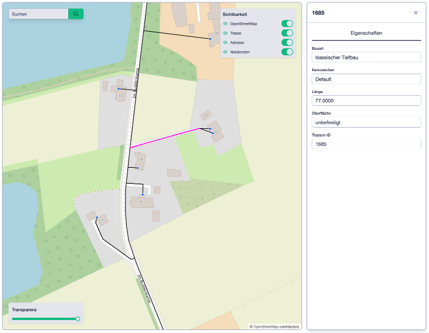 Screenshot Kartenansicht